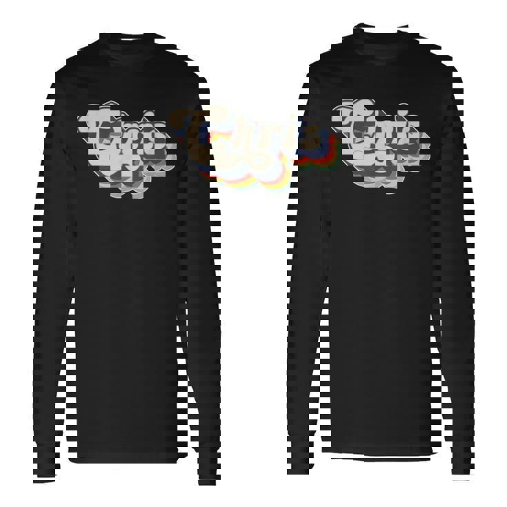 Chris 名前 名前入り 姓 名前 クリス 長袖Tシャツ