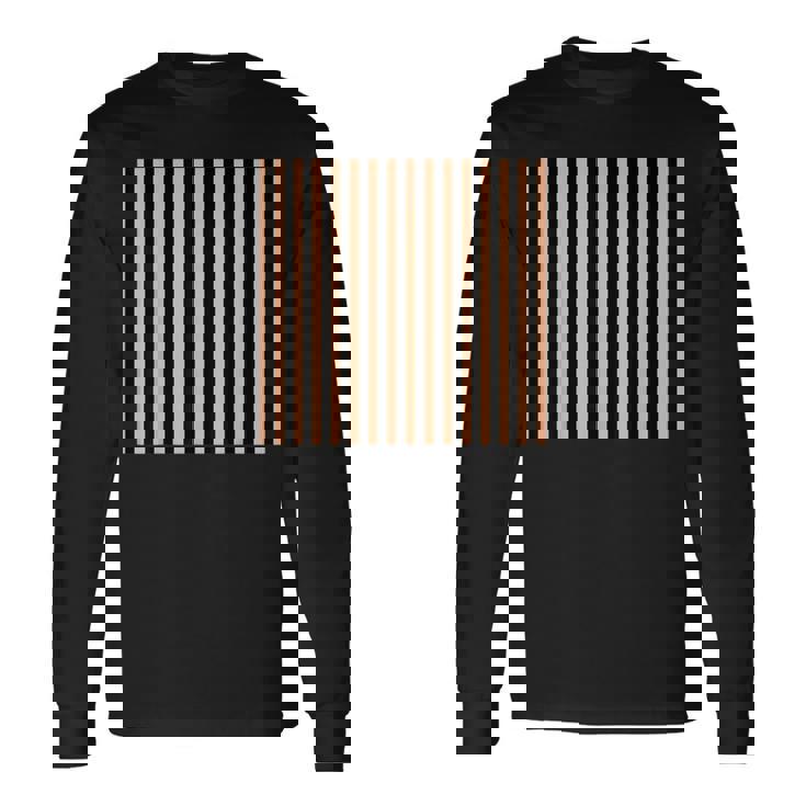 Color Of The Year 2024 -ピーチファズとブラックストライプ 長袖Tシャツ