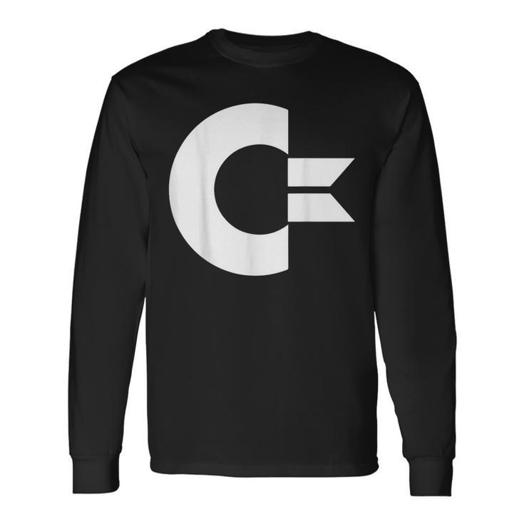 Commodore C64 Letra Mayúscula Muy Grande Camiseta de manga larga