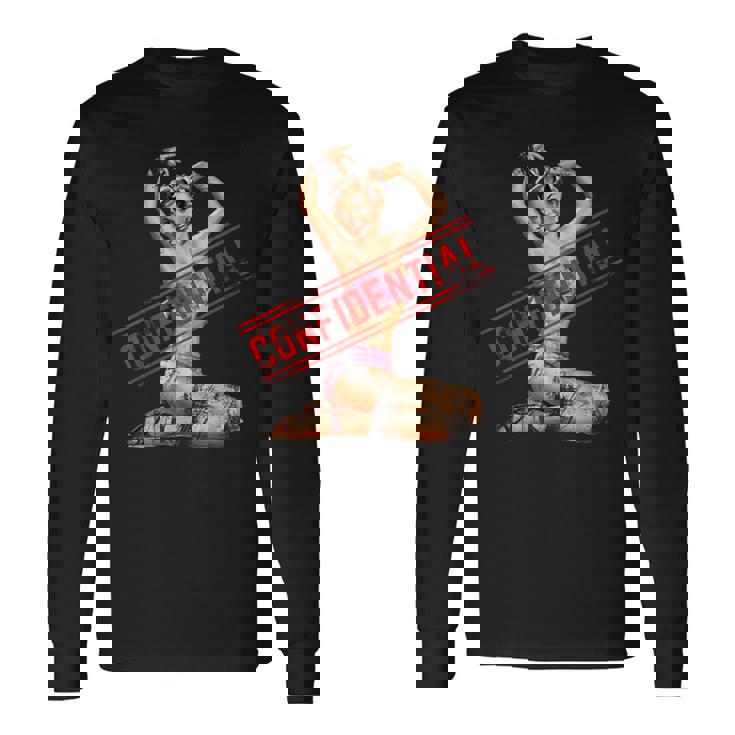 Confidential ピンナップガール 長袖Tシャツ