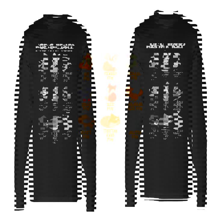 Cool Foxes Of The Worldかわいいキツネ動物愛好家ギフト 長袖Tシャツ ギフトのアイデア