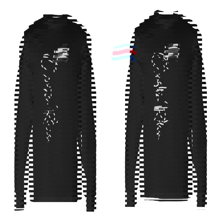 Costa Rica Flag Vacation Tropical Pura Vida Costa Rica Long Sleeve T-Shirt Gifts ideas