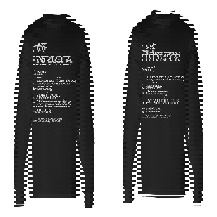 Cprインストラクター ジョブ定義 心肺蘇生 長袖Tシャツ