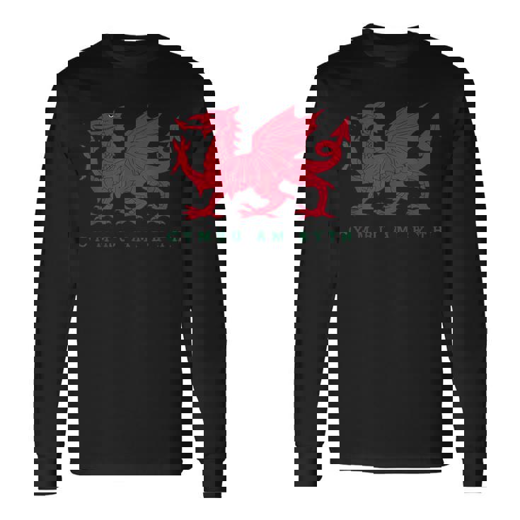 Cymru Am Byth ウェールズ ラグビー ドラゴンウェールズ プレイヤープライドギフト 長袖Tシャツ
