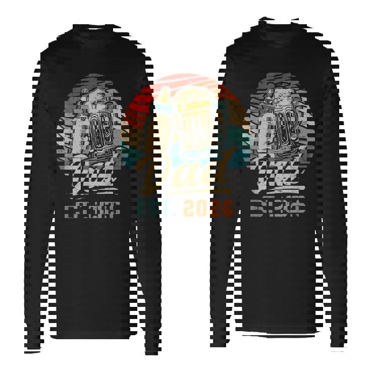 Dad Est 2026 年のパパ 初めての父の日 若いパパ 新しいパパ 長袖Tシャツ