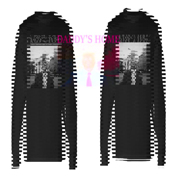 Daddy's Home President Donald Trump Pink Trumpelfie 長袖Tシャツ