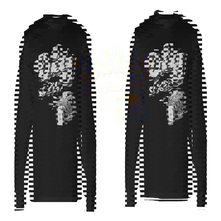 Daddy Est 2025 初めての父の日 新しいパパ 若い父親 長袖Tシャツ