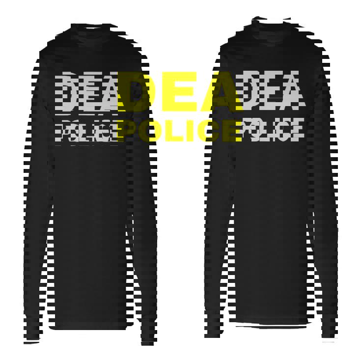 Dea Police Drug Enforcement Administration フロントとバック 長袖Tシャツ