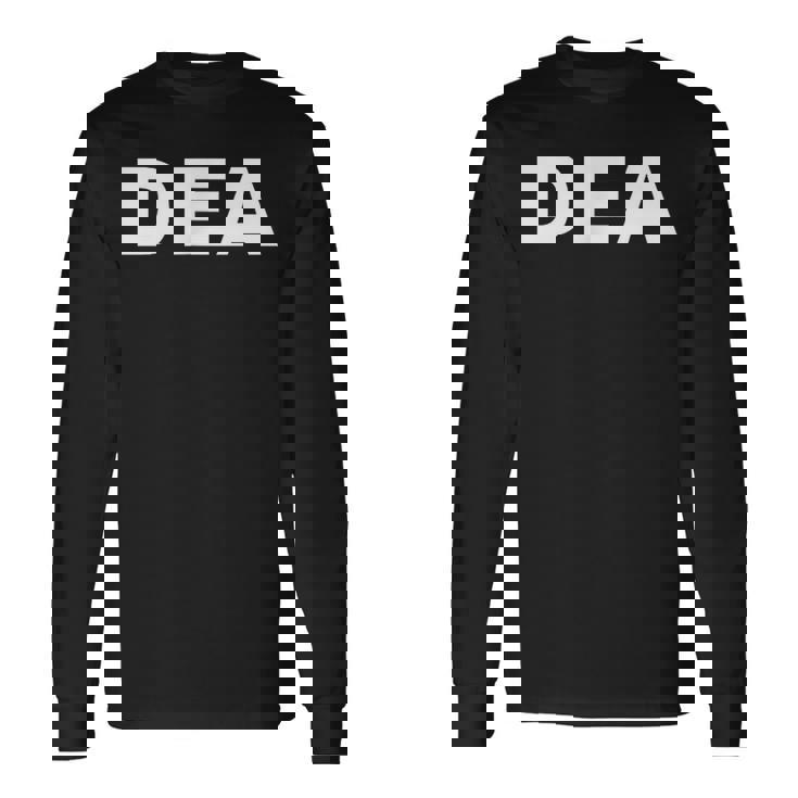 Deaエージェント麻薬取締局ホワイトプリント 長袖Tシャツ