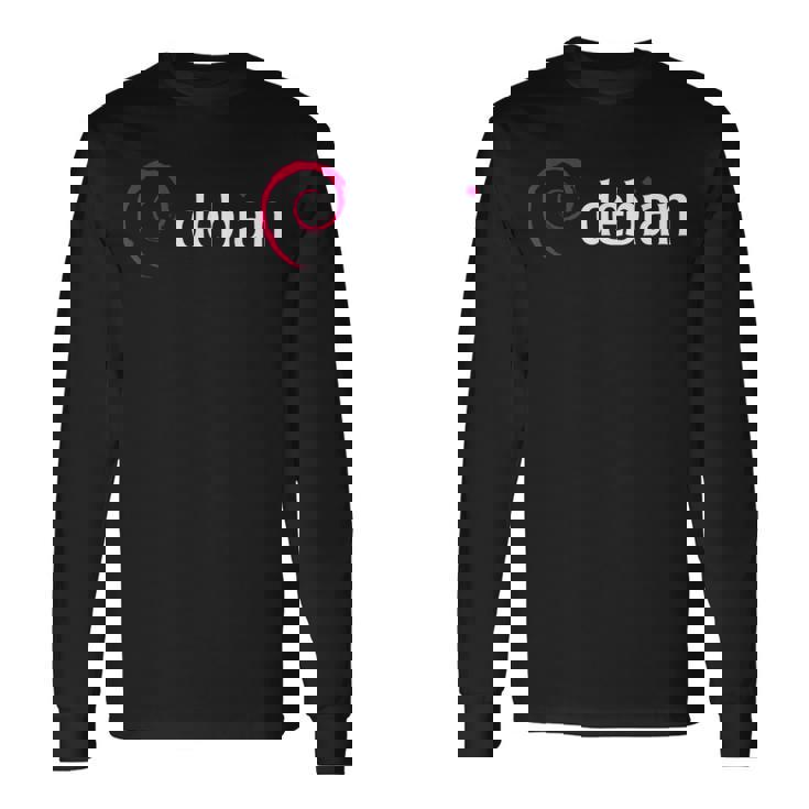 Debian Linux Tux プラグインプログラマー 長袖Tシャツ