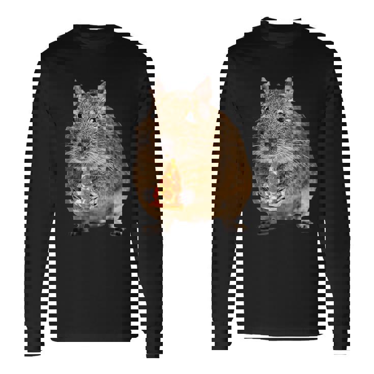 Degu Eating Alice Of Pizza 長袖Tシャツ