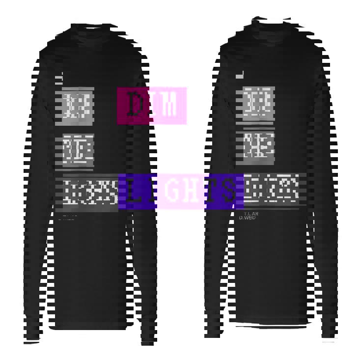 Dim The Lights 007 メンズ ロック ライブ フェス バンド ゲーム 音楽 おしゃれ 男女兼用 キッズ 長袖Tシャツ