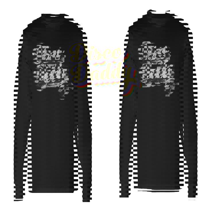Disco Daddy Disfraz De Disco Para El Día Del Padre Para Hombre Camiseta de manga larga