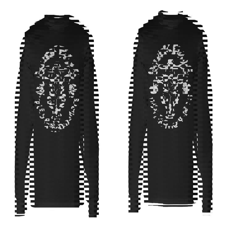 Distressed Black Anime Clover Black Bulls Limits Long Sleeve T-Shirt