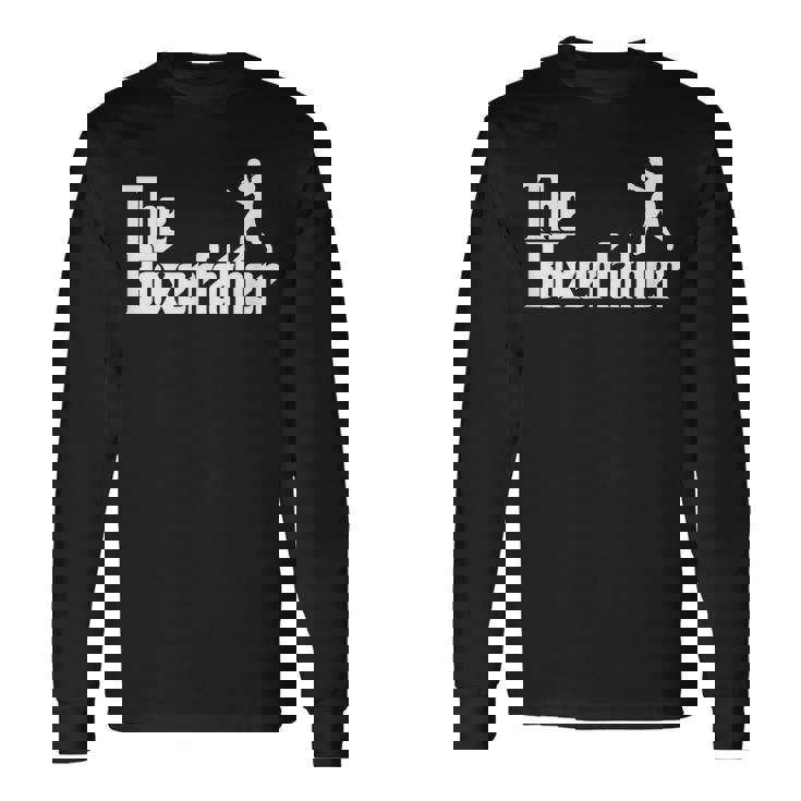 Divertida Del Padre Del Boxeo Del Padre Del Boxeador Camiseta de manga larga
