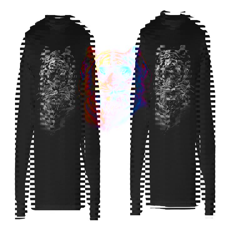 Dj Tiger 音楽プロデューサー Beatmaker Music Headphones House 長袖Tシャツ