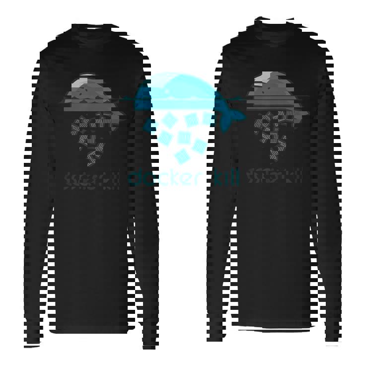 Docker Container Linux Devops Programming Coding 長袖Tシャツ