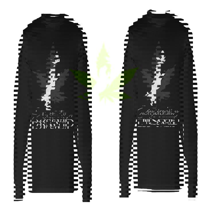 Dog And Weed ファニーマリファナtシャツ 長袖Tシャツ