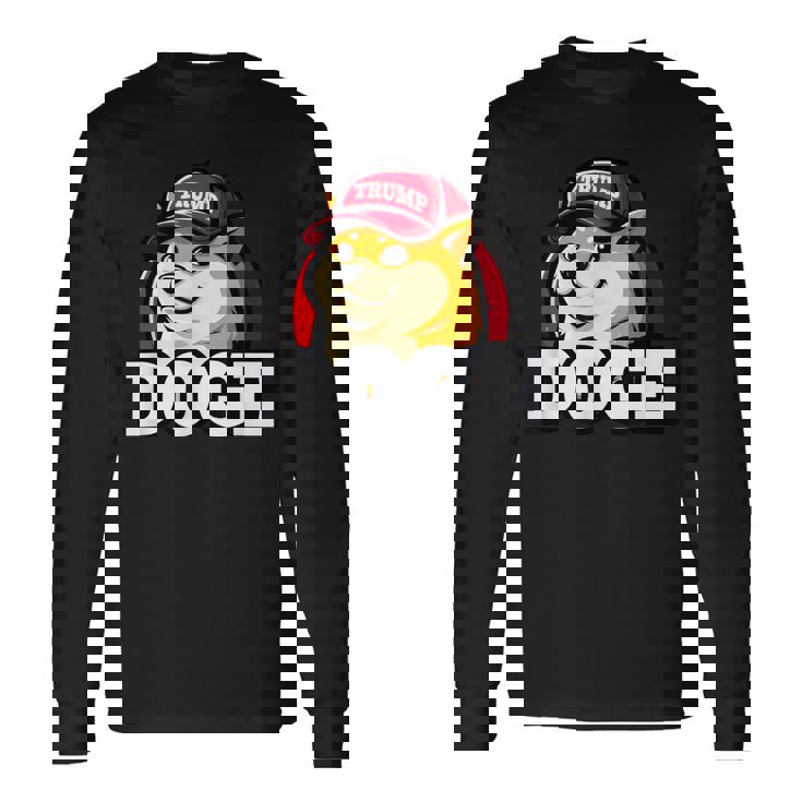 Doge Trump Hodl Cryptocurrency 長袖Tシャツ