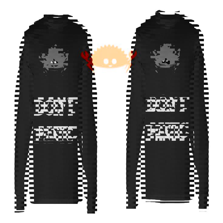 Don't Panic Rustacean Ferris The Crab Rustプログラミング 長袖Tシャツ