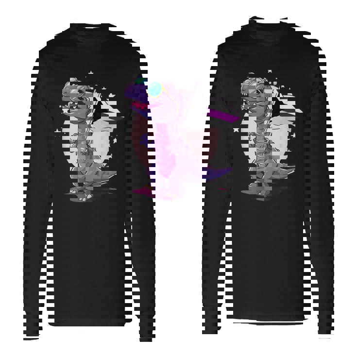 Drapeau Demisexuel Dinosaure T-Rex Demisexuel Pride Drapeau T-shirt à manches longues