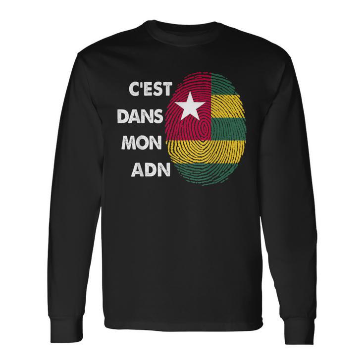 Drapeau Togo Pour Togolais Togo C'est Dans Mon Adn T-shirt à manches longues