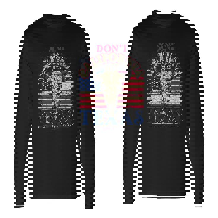 Drôle Texan Cowboy État Américain Drapeau Texas T-shirt à manches longues