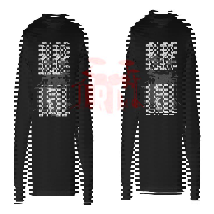 Drummers ドラム パラディドル 練習ドリル 長袖Tシャツ