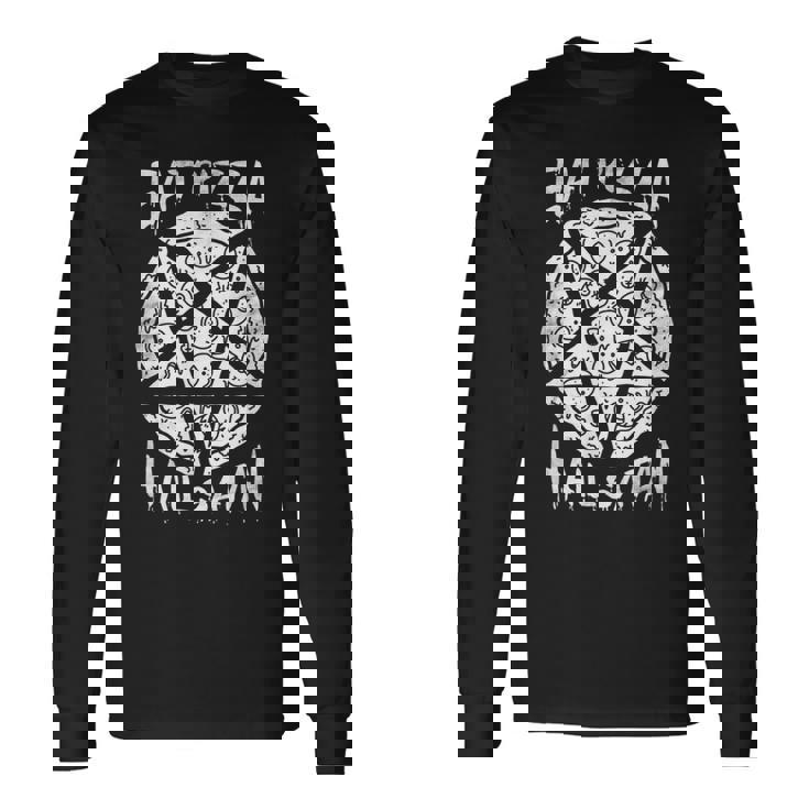 Eat Pizza Hailatan オカルト 反キリスト 悪魔的なサタニズム 長袖Tシャツ