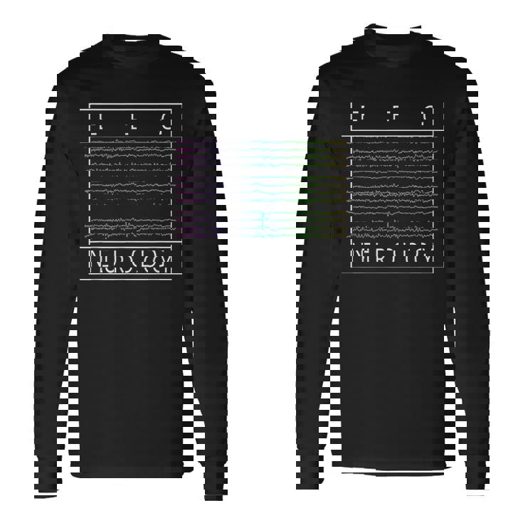 Eeg技術者 神経学 カラフルな脳波 Eeg 長袖Tシャツ