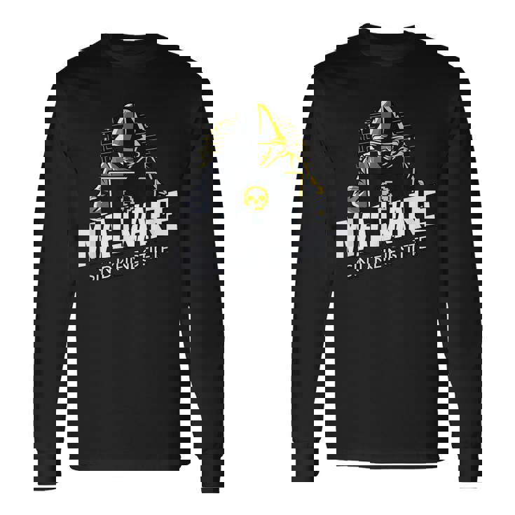 El Malware Noon Bolígrafos Informáticos Computadora Geek Hackers Camiseta de manga larga