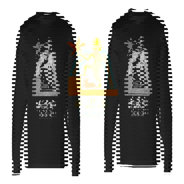 Enki God アヌンナキ 長袖Tシャツ