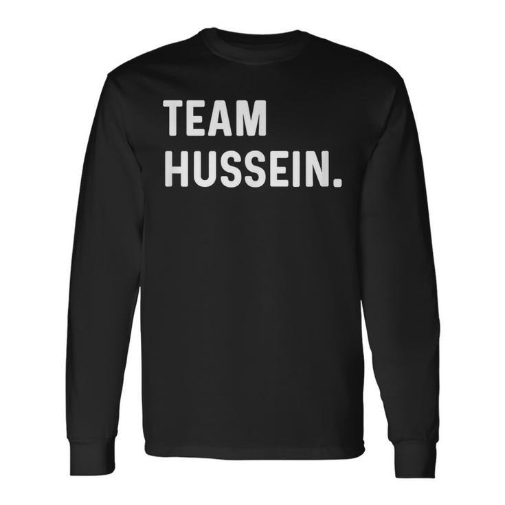 Equipo Hussein Nombre Camiseta de manga larga