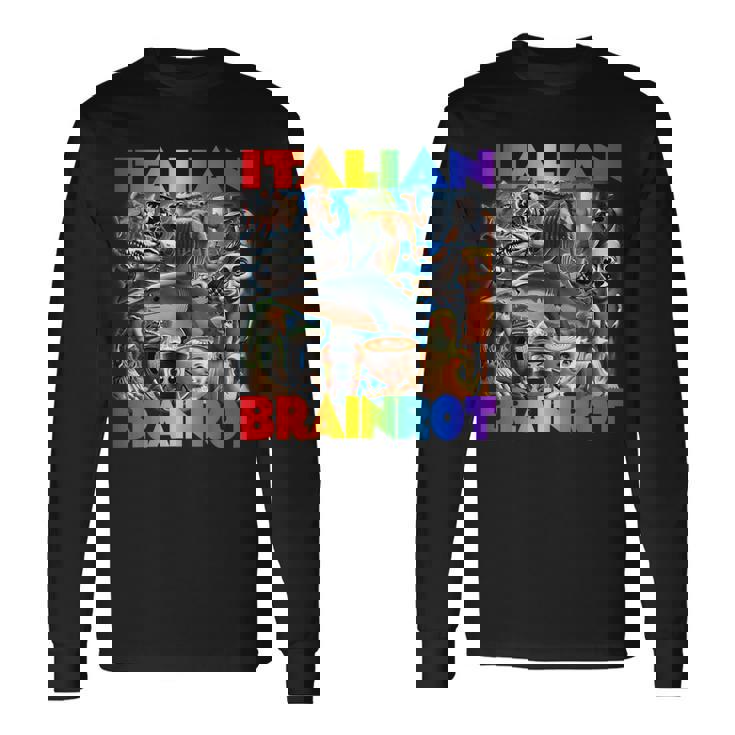 Every Italian Brainrot Meme Italian Brainrotコレクション 長袖Tシャツ
