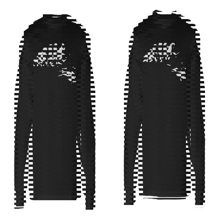 Evolution スキューバダイビング パシフィックオーシャン愛好家とシーダイバー 長袖Tシャツ
