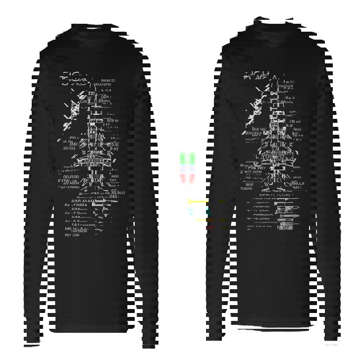 F-15 Eaglepecs シャツ ミリタリー 戦闘機 ジェット 長袖Tシャツ