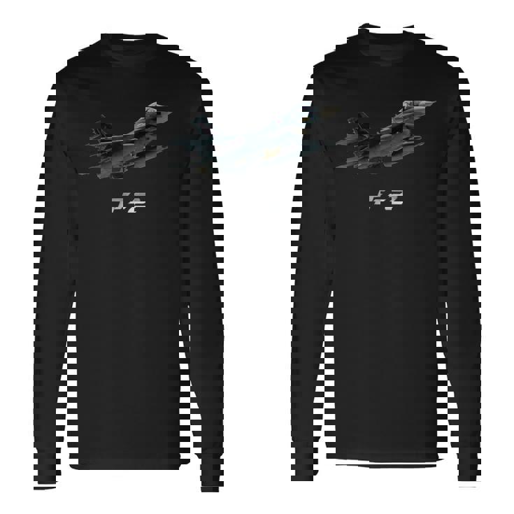 F-2日本の戦闘機 長袖Tシャツ