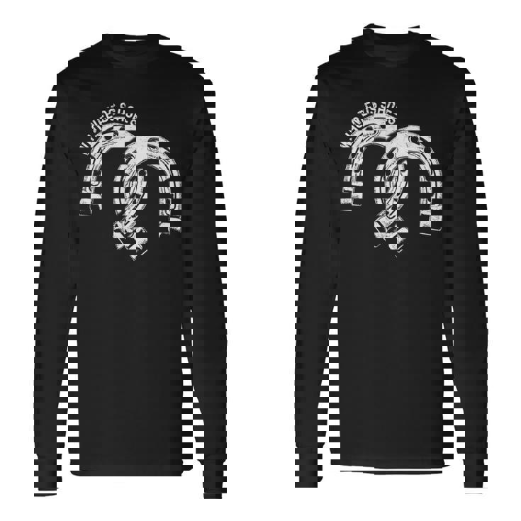 Farrier Needs 靴 蹄鉄 トリム 馬蹄 靴 長袖Tシャツ