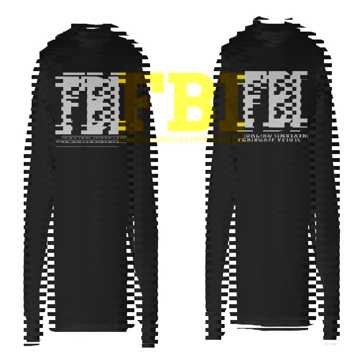 Fbi連邦捜査官事務所両面 長袖Tシャツ