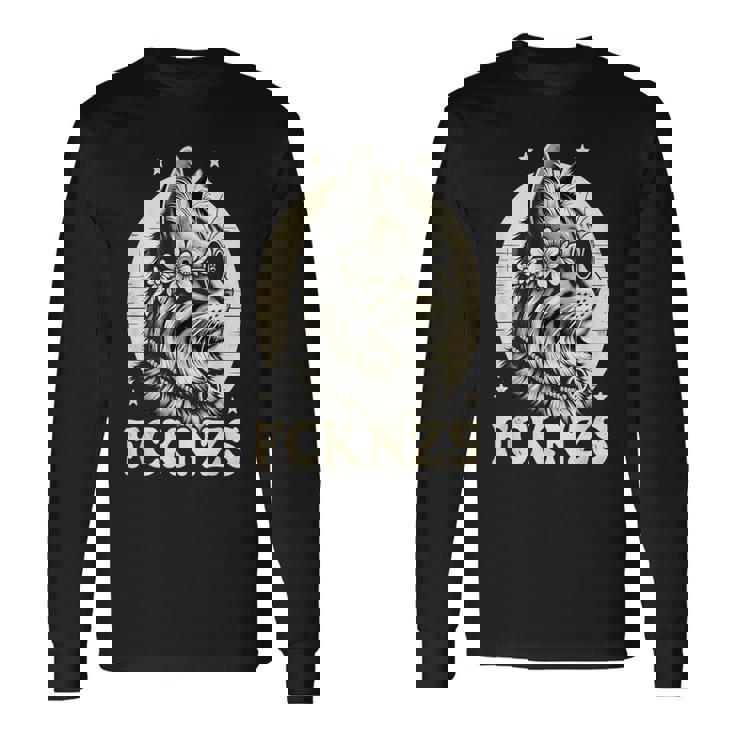 Fck Nzs かわいい猫 長袖Tシャツ