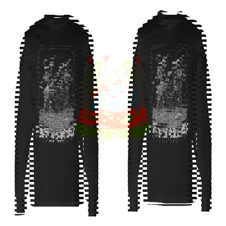 Feast On The Beat ゾンビバンド ハロウィン ロックンロール 長袖Tシャツ