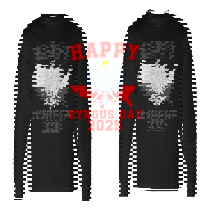 Feliz Día De Dyngus 2025 Polska Águila Blanca Polaca Día De Dyngus Camiseta de manga larga Ideas de regalos