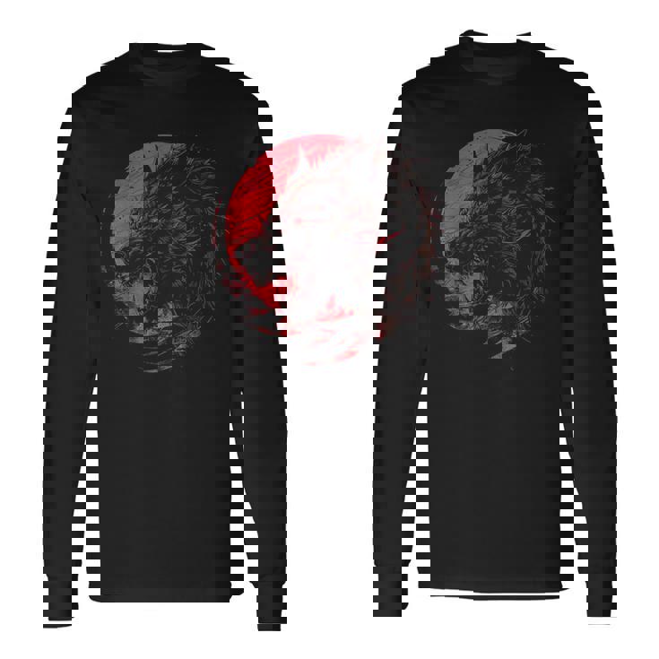 Fenrir Norse Wolf 長袖Tシャツ