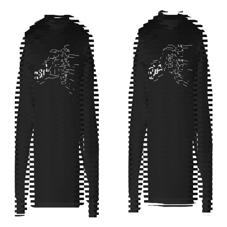 Fist Bump Dad Of Three Father Of 3 Father's Day Matching 長袖Tシャツ