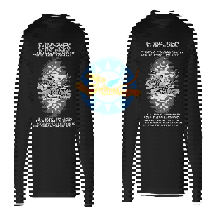 Flying Tigers カーティス P-40B ウォーホーク 第二次世界大戦 飛行機 長袖Tシャツ