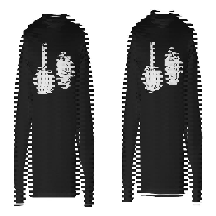 Fuck You シャツ 中指ポインティング Fuk You FUck You 長袖Tシャツ