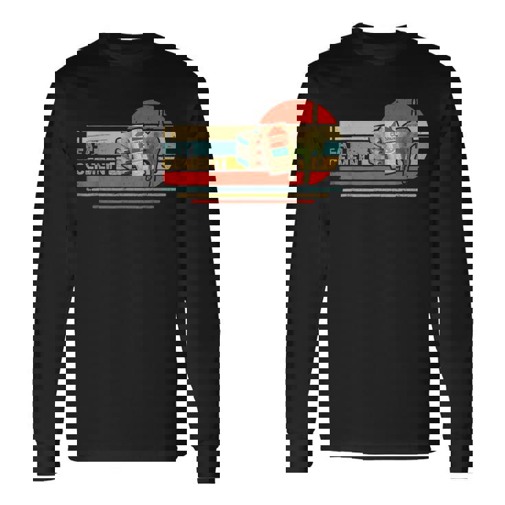 Cat Meme Internet Quote I Eat セメント メンズ レディース クール 長袖Tシャツ