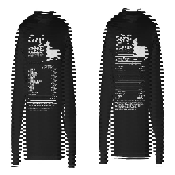 Corgi Facts 栄養ギフト カーディガン ペンブローク 長袖Tシャツ