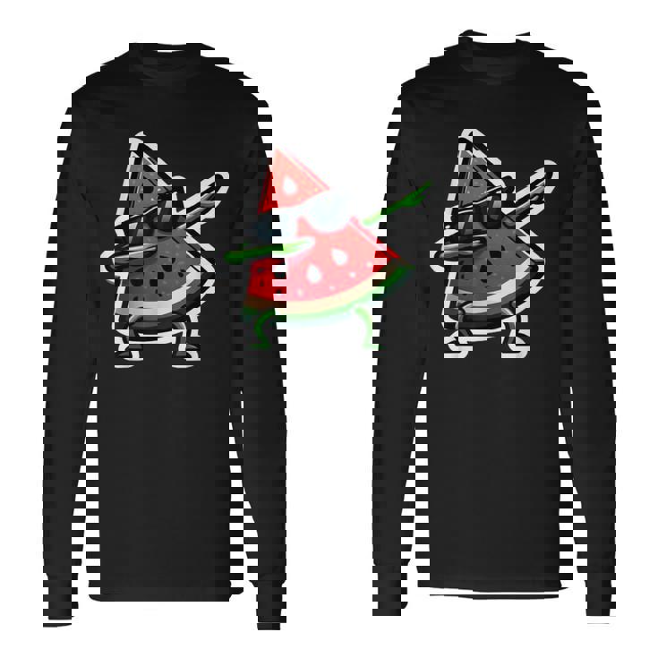 Dabbing スイカ サマーフルーツサングラス スイカ 長袖Tシャツ