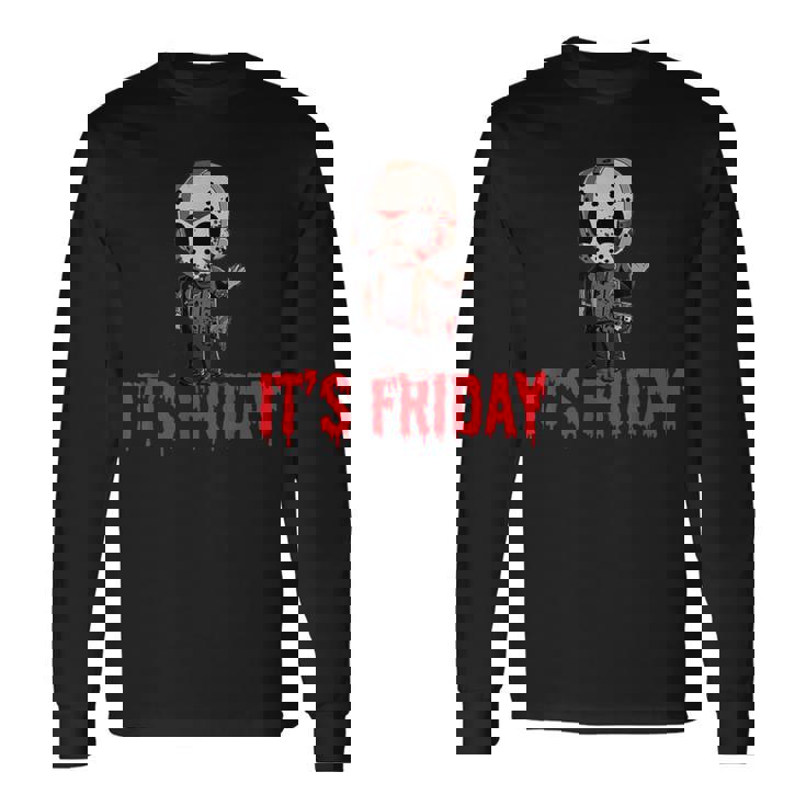 Friday 13Th ファニーハロウィンホラー 長袖Tシャツ